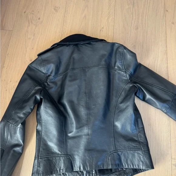 Joie Black Leather Jacket - Picture 2 of 2